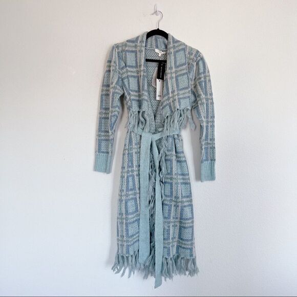 LOVESHACKFANCY Avie Duster in Sky Blue Plaid - Picture 9 of 12